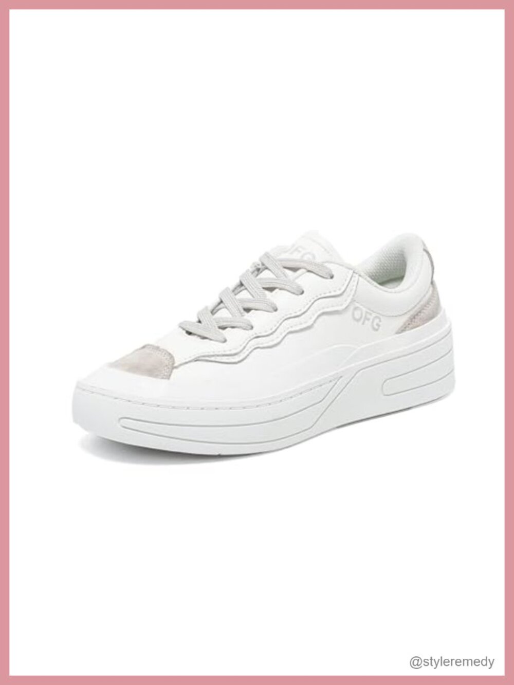 Genuine Leather Platform Sneakers Non Slip Casual Walking Athletic Shoes